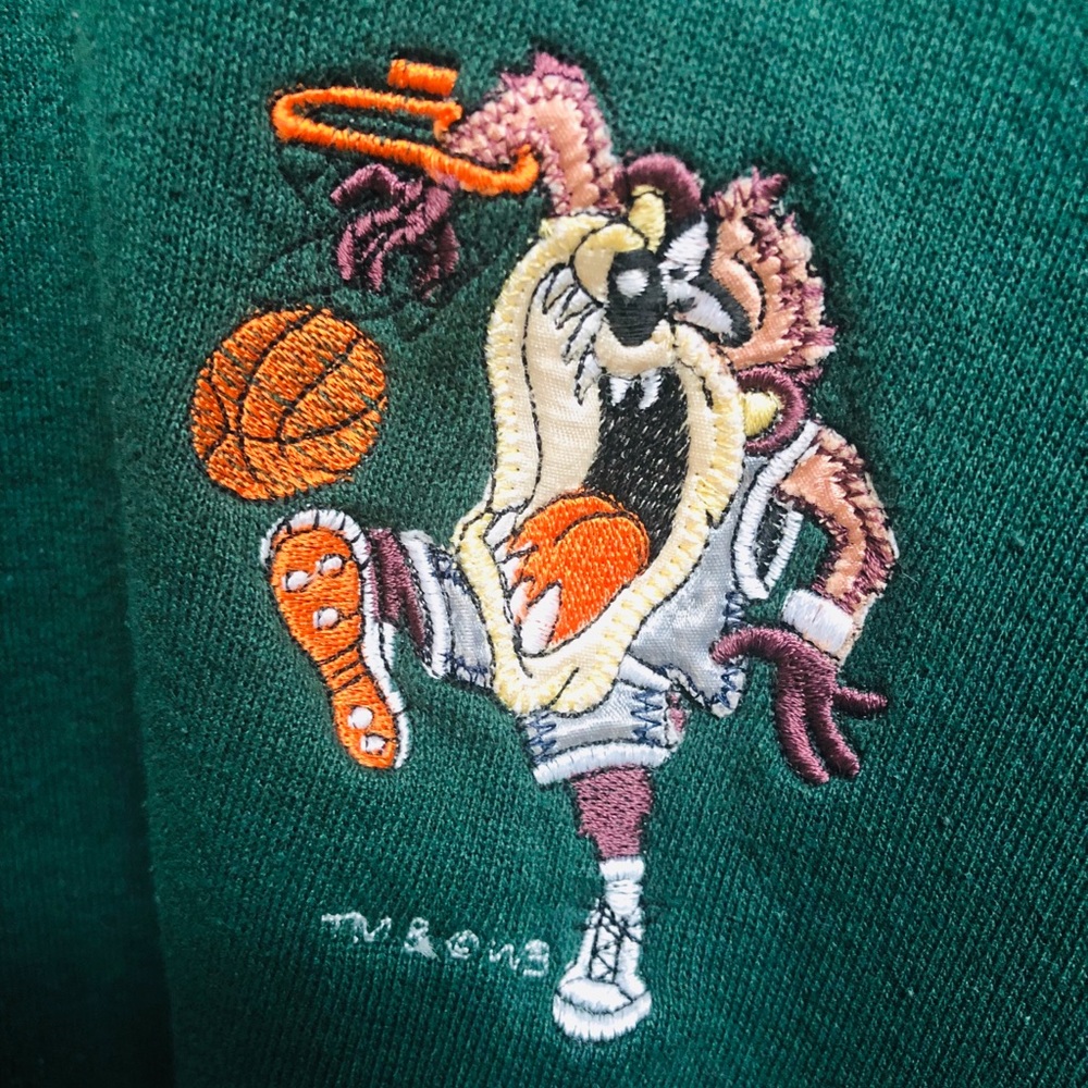 *SOLD!* Vintage Jerzees Looney Toons Taz Sweater - Picture 3 of 5
